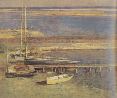 Theodore Robinson Boats at a Landing (nn02) France oil painting art